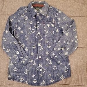 NWT Epic Threads Kids Anchor light blue shirt size 6